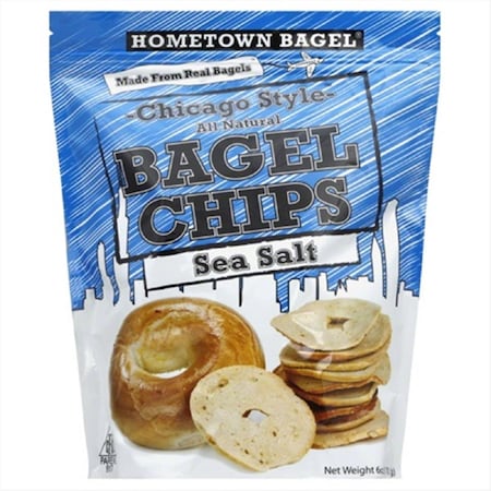 Hometown Bagel Chicago Style All Natural Sea Salt Bagel Chips, 6 oz, (Pack of 12)
